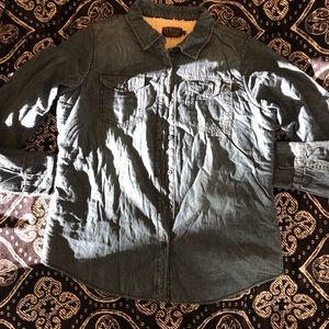 Long Sleeve Sherpa Button Up